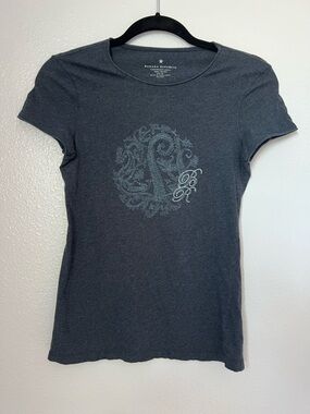 Banana Republic Heathered Blue Crewneck Tee